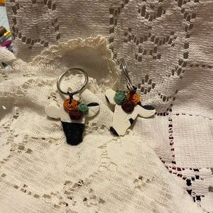 Clay keychain and charm